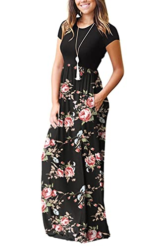 Casual short sleeve maxi dress best sale