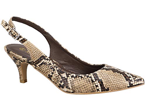 Snakeskin kitten sale heel shoes