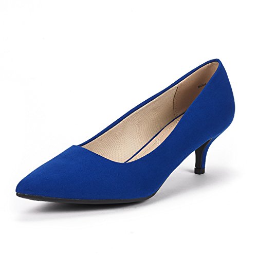 Cobalt blue kitten heel shoes hotsell