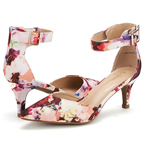 Floral Low Heel Ankle Strap Shoes – Style Heist