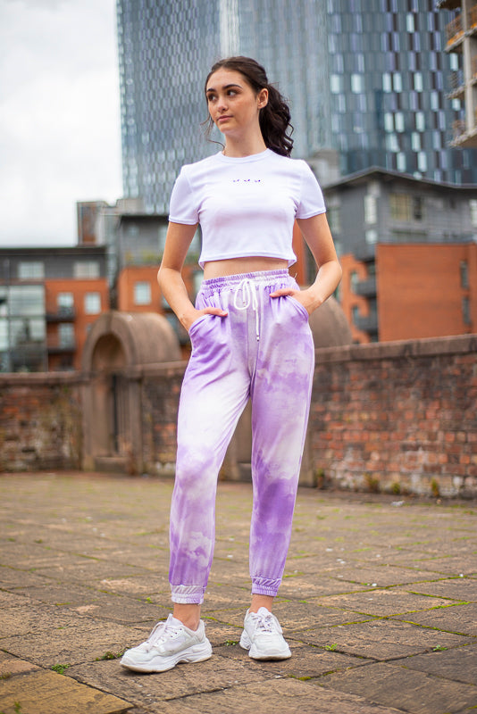 Tie Dye Jogger ONE Size Lilac white 30 OFF code NEW30 Style Heist