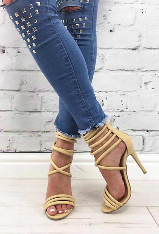 Nude hot sale spike heels